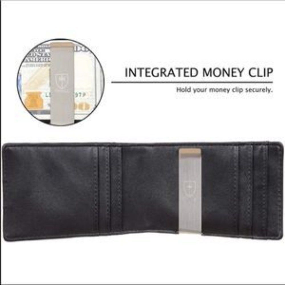 Leather Wallet with Money Clip Credit Card Holder​ - Picture 5 of 9